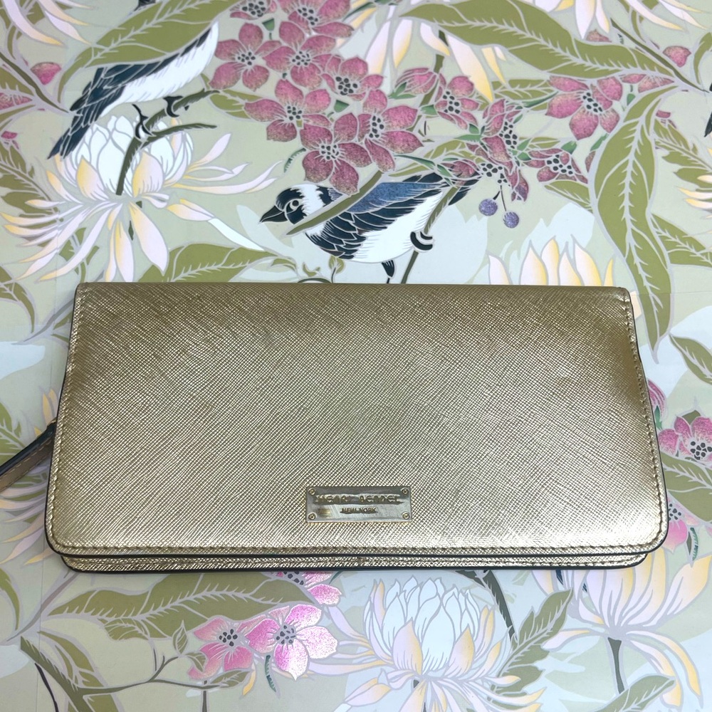 Henri Bendel Gold Wallet